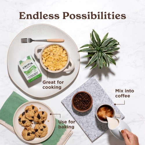 Califia Farms® Dairy Free Better Half Unsweetened Coconut Cream & Almond Milk Half & Half Perspective: right