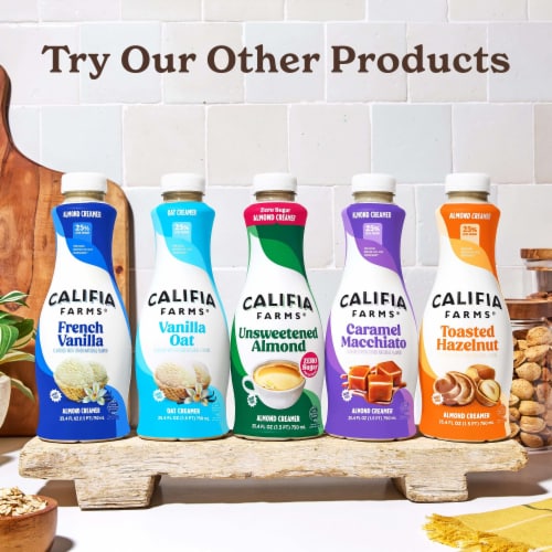 Califia Farms® French Vanilla Almond Milk Coffee Creamer Perspective: right