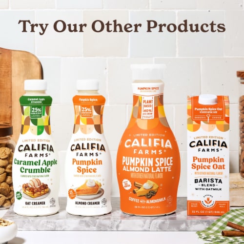 Califia Farms® Pumpkin Spice Almondmilk Creamer Perspective: right