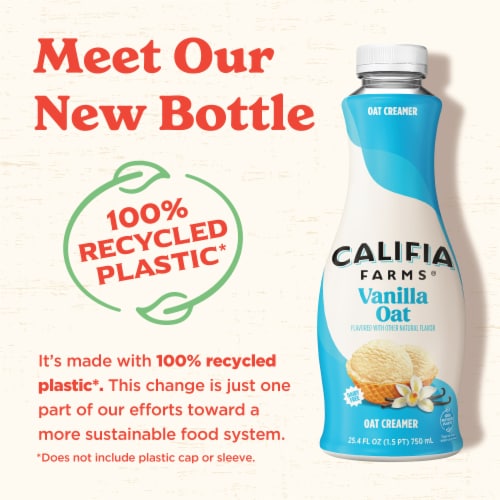 Califia Farms® Vanilla Oat Milk Coffee Creamer Perspective: right