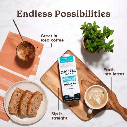 Califia Farms® Coconut Barista Blend Dairy Free Perspective: right