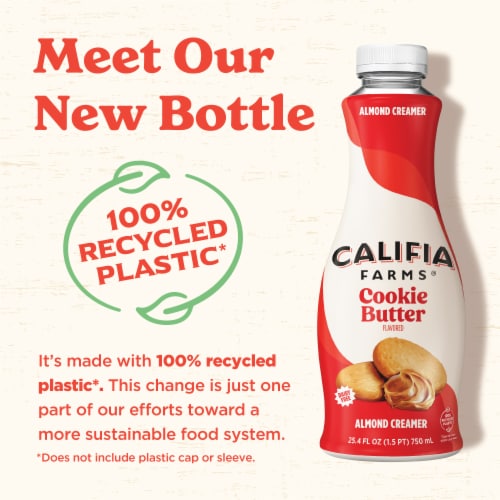 Califia Farms® Cookie Butter Dairy Free Almond Milk Coffee Creamer Perspective: right