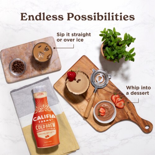 Califia Farms® Caramel Oat Latte Cold Brew Coffee with Oat Milk Perspective: right