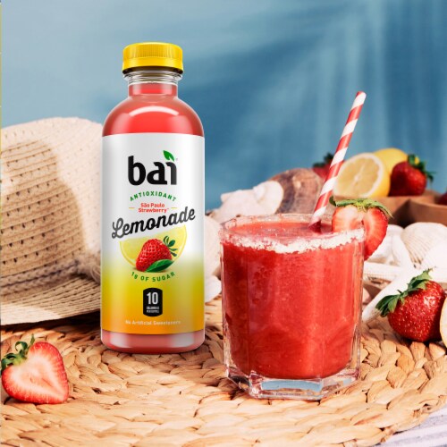 Bai® Antioxidant Sao Paulo Strawberry™ Lemonade Flavored Bottled Water Perspective: right