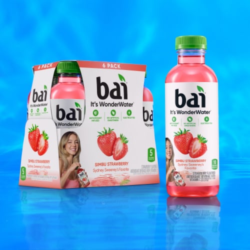 Bai Simbu Strawberry Antioxidant Infused Water Beverage Bottles Perspective: right