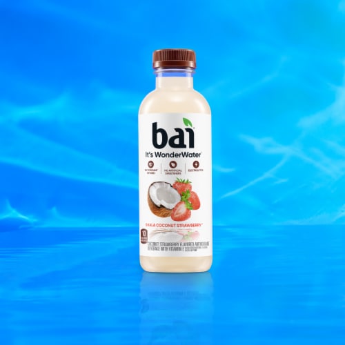 Bai Shala Coconut Strawberry Antioxidant Infused Water Beverage Bottle Perspective: right