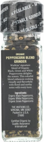 Watkins Organic Peppercorn Blend Grinder Perspective: right