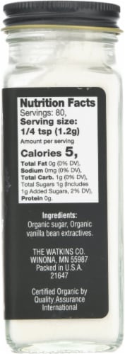 Watkins Organic Vanilla Powder Perspective: right