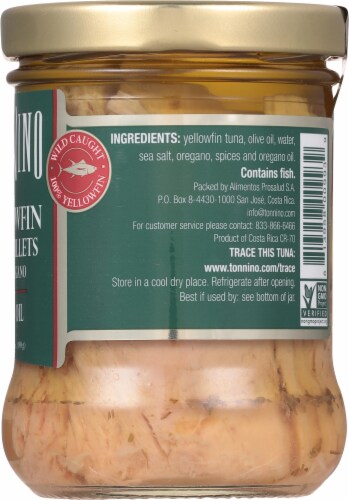 Tonnino Tuna Fillets with Oregano in Olive Oil Perspective: right
