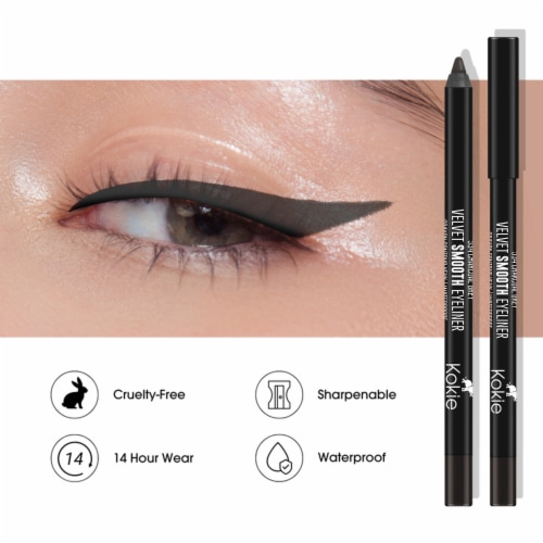 Kokie Professional Velvet Smooth Eyeliner Waterproof Longwearing EL534 Charcoal Gray Perspective: right