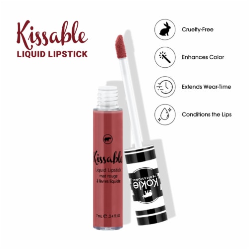Kokie Professional Kissable Liquid Lipstick Rich Matte Finish VM586 Blow a Kiss Perspective: right
