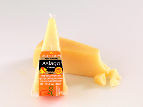 Agriform Asiago 6 Months Aged Cheese Perspective: right