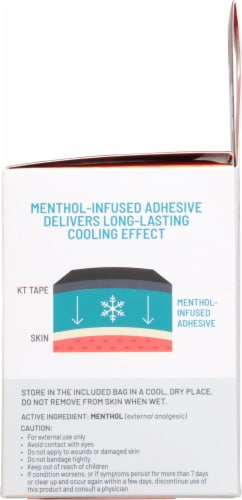 KT™ Tape Menthol Infused Pro Ice™ Kinesiology Tape Strips - Black Perspective: right