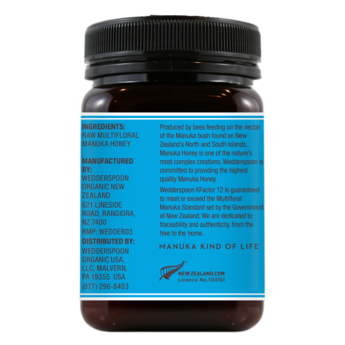 Wedderspoon Raw Multifloral Manuka Honey Perspective: right