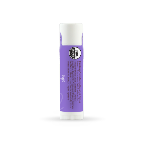 Wedderspoon Organic Lipcare Lavender Lemon with Manuka Honey Lip Balm Perspective: right