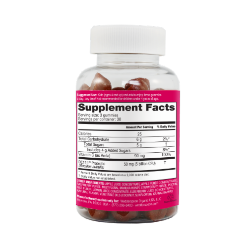 Wedderspoon® Berry Manuka Honey Immunity Gummies Perspective: right