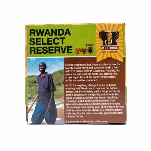 Westrock Coffee Rwanda Select Reserve Dark Roast Single Serve Coffee Cups Perspective: right