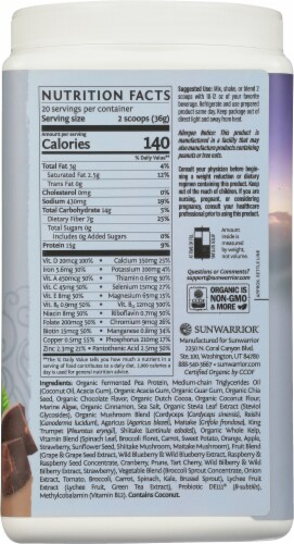 Sunwarrior® Illumin8 Lean Meal Chocolate Superfood Shake Powder Perspective: right