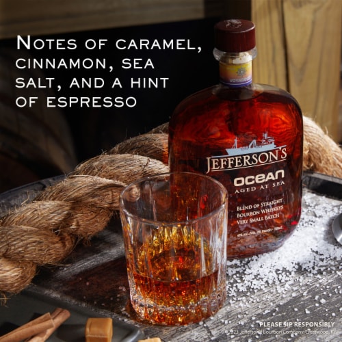 Jefferson's Ocean Aged at Sea Very Small Batch Kentucky Straight Bourbon Whiskey Perspective: right