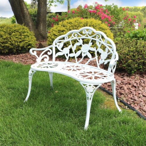 White iron hotsell garden bench