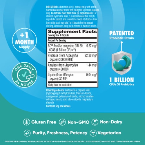 Digestive Advantage Daily Probiotics Intensive Bowel Support Capsules Perspective: right