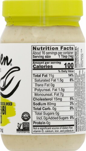 Chosen Foods 100% Avocado Oil Based Wasabi Mayo Perspective: right