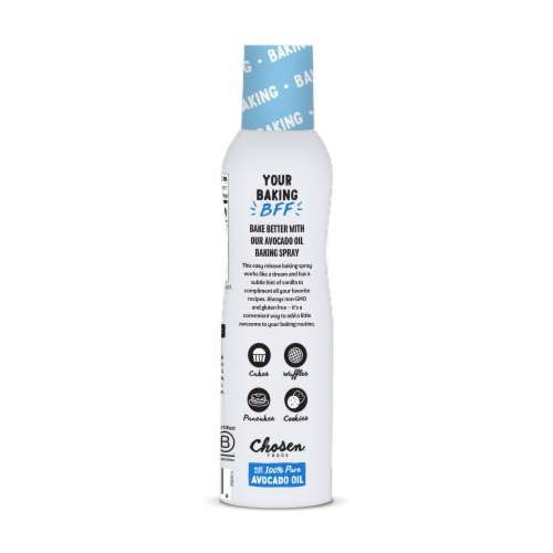 Chosen® Foods Avocado Oil with Vanilla Baking Spray Perspective: right