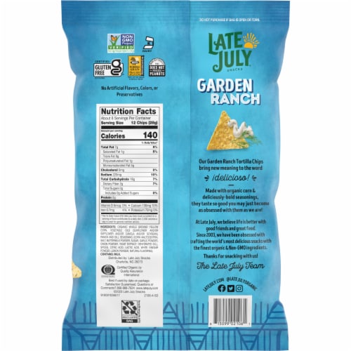 Late July Garden Ranch Tortilla Chips