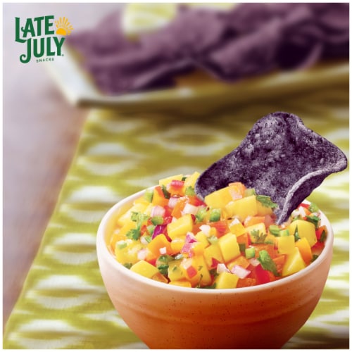 Late July Snacks Dippers Organic Blue Corn Tortilla Chips Perspective: right