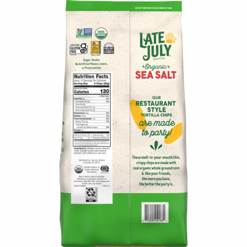 Late July Sea Salt Organic Tortilla Chips Perspective: right