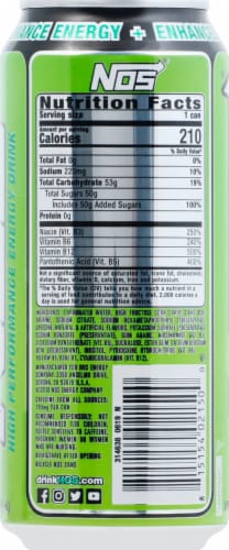 NOS Sonic Sour High Performance Fuel Energy Drink Perspective: right