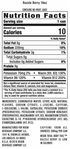 Reign™ Razzle Berry Total Body Fuel Energy Drink Perspective: right