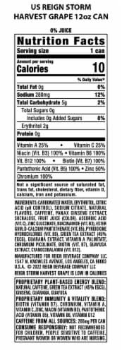 REIGN Storm, Harvest Grape, Fitness & Wellness Energy Drink, 12 Fl Oz Perspective: right