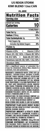 REIGN Storm, Kiwi Blend, Fitness & Wellness Energy Drink, 12 Fl Oz Perspective: right