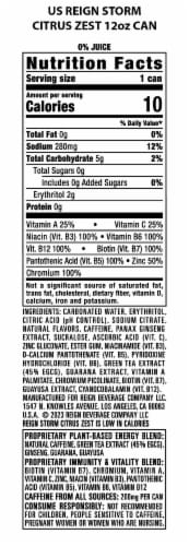 REIGN Storm, Citrus Zest, Fitness & Wellness Energy Drink, 12 Fl Oz Perspective: right