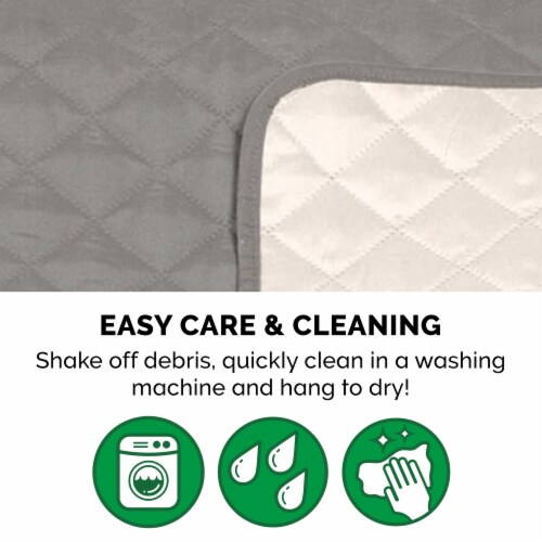 Reversible Sofa Protector - Gray/Mist Perspective: right