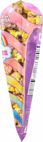 Popcornopolis® Unicorn Popcorn Lemon & Berry Flavored Indulgent Popcorn Cone Perspective: right