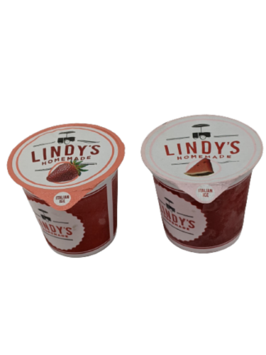 Lindy's Homemade Watermelon Strawberry Combo Italian Ice Perspective: right