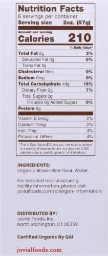 Jovial® Gluten Free Brown Rice Pasta Farfalle Perspective: right