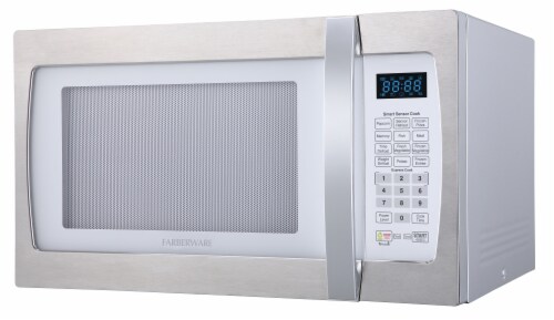 Farberware Professional 1100-Watt Microwave Oven - White / Platinum Perspective: right