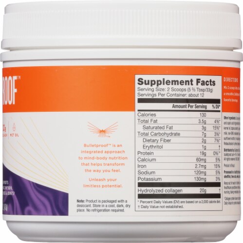 Bulletproof™ Chocolate Collagen Protein Perspective: right