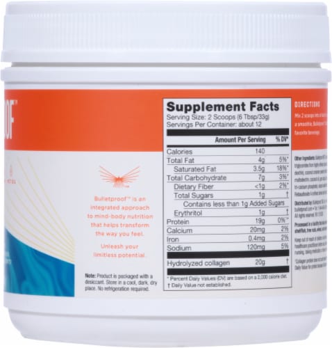 Bulletproof™ Vanilla Collagen Protein Powder Perspective: right