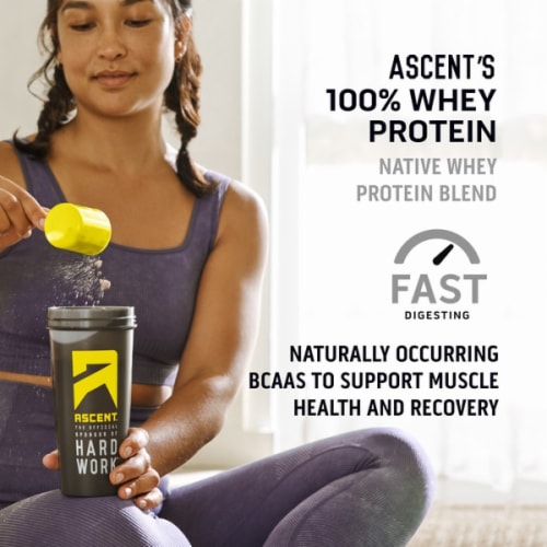 Ascent® Native Fuel® Vanilla Bean Whey Protein Powder Perspective: right