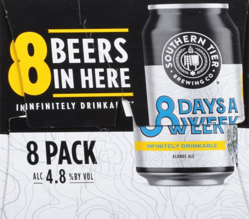 Southern Tier Brewing Company 8 Days A Week Infinitely Drinkable Blonde Ale Perspective: right