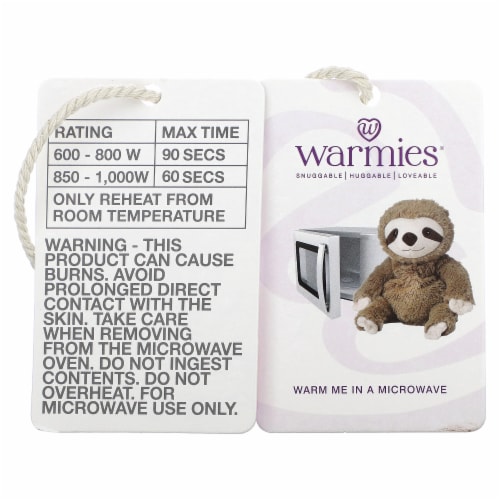 Warmies® Sloth Microwavable Warming Plush Perspective: right