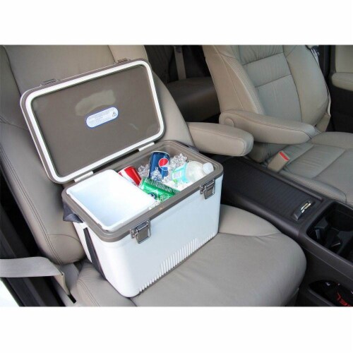 ENGEL 19 Qt Air Tight Dry Box & Insulated Ice Cooler with Shoulder Strap, White Perspective: right