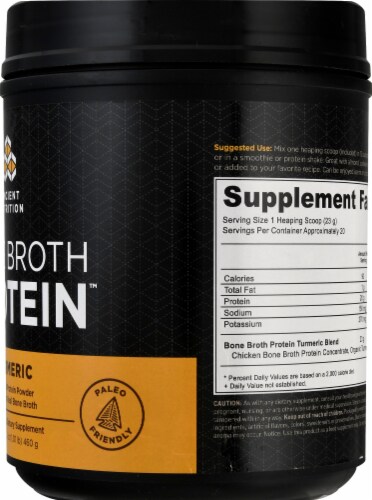 Ancient Nutrition Bone Broth Protein Turmeric Perspective: right