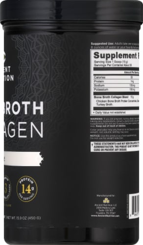 Ancient Nutrition Pure Bone Broth Collagen Powder Perspective: right