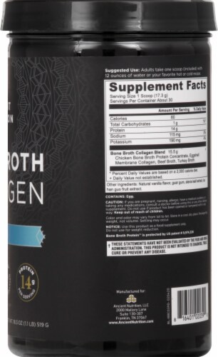 Ancient Nutrition Vanilla Bone Broth Collagen Perspective: right