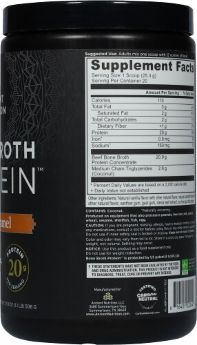 Ancient Nutrition Bone Broth Protein™ Salted Caramel Perspective: right